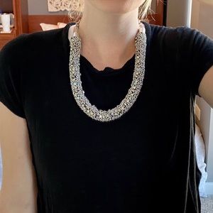 Zara Silver Beaded Rope Necklace